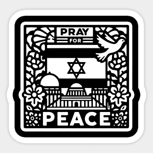 Pray For Peace In Israel Sticker